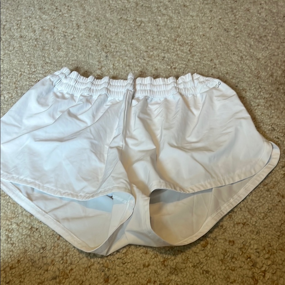 DSG White Athletic Shorts Elastic Waist Lightweight